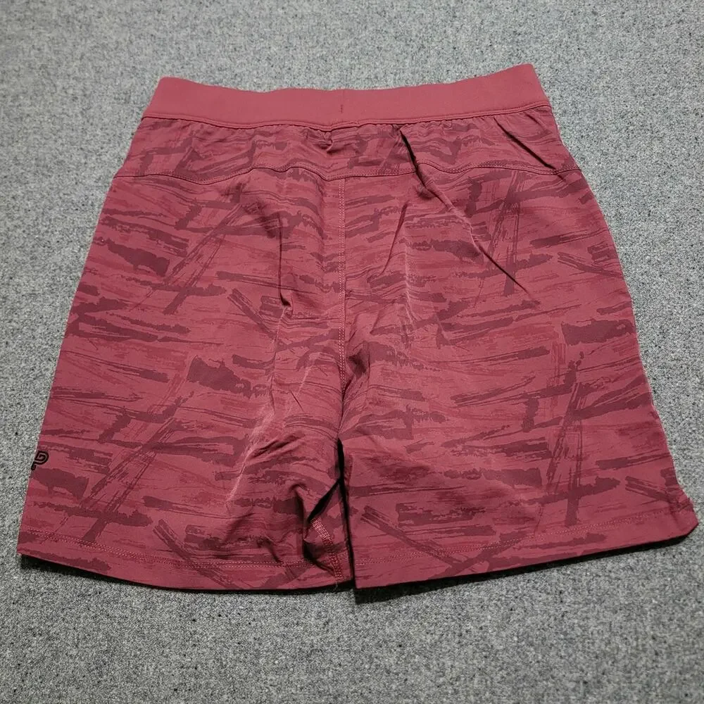 Public Rec Shorts Mens 30 Red Flex Lined Performance Stretch Elastic Waist 7